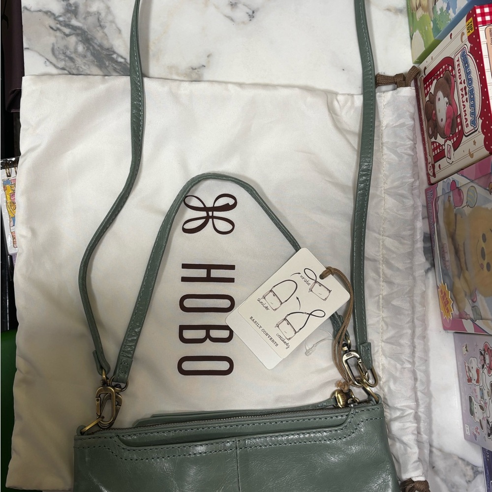 HOBO Jade Darcy Crossbody Leather Bag NWT 💚 - Picture 12 of 16